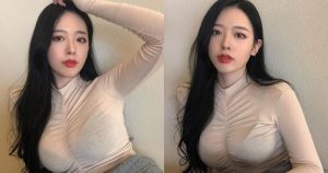 正妹「豐滿美乳」要撐爆透膚衣，兩顆乳球形狀太邪惡了！【EV棋牌】-EV棋牌