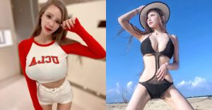 奶G妹「元欣」抓住夏天尾巴到海邊戲水 渾圓巨乳快包覆不住!【EV棋牌】-EV棋牌
