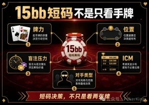 【EV扑克】决赛桌剩15bb拿到AK,推还是加注?短码决策不是看牌力,是看这五件事【EV棋牌】-EV棋牌