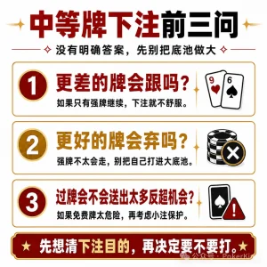 【EV扑克】中等牌力的困境：不是每手对子都值得下注，先问自己三个问题【EV棋牌】-EV棋牌