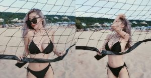 打排球啊,你帶球!巨乳小隻馬「蕭晴Sunny」自備兩顆渾圓準備開戰【EV棋牌】-EV棋牌