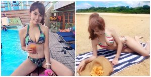 激正「美胸大學生」!清新氣質加上「胸前微笑曲線」,瞬間成為海灘最美風景!【EV棋牌】-EV棋牌