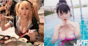火鍋店出現「雙馬尾奶妹」!清純可愛配上「火辣爆奶」!讓人想跟她一起下水啦!【EV棋牌】-EV棋牌