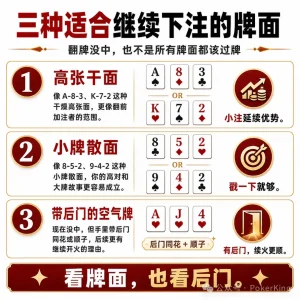 【EV扑克】翻牌没中别急着过牌:三种适合“延续下注”的牌面,帮你拿下该拿的底池【EV棋牌】-EV棋牌