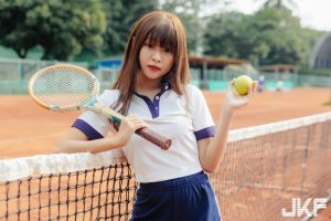 來打球!輔大美術正妹「黃思云」化身網球美少女「性感揮拍」甜蜜爆擊!【EV棋牌】-EV棋牌