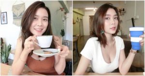 大馬正妹Peisy推廣環保杯，「超低領口」讓大家眼睛移不開了！【EV棋牌】-EV棋牌