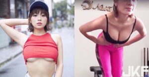 這根本「巨砲凶器」!正妹胸前負重H級壺鈴嬌喘不停!影片音量注意…【EV棋牌】-EV棋牌