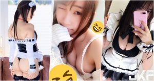 好圓喔～「清新奶妹」辣扮俏女僕！白嫩車頭燈勾人視線【EV棋牌】-EV棋牌