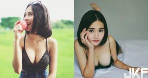 這胸太危險！「短髮大奶妹」94愛細肩爆乳！胸前「圓圓滿滿」誘人大蘋果好想咬一口！【EV棋牌】-EV棋牌